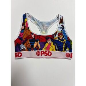 PSD Marvel X-Men 97 Sports Bra Medium Racerback Graphic Print Multicolor Comic